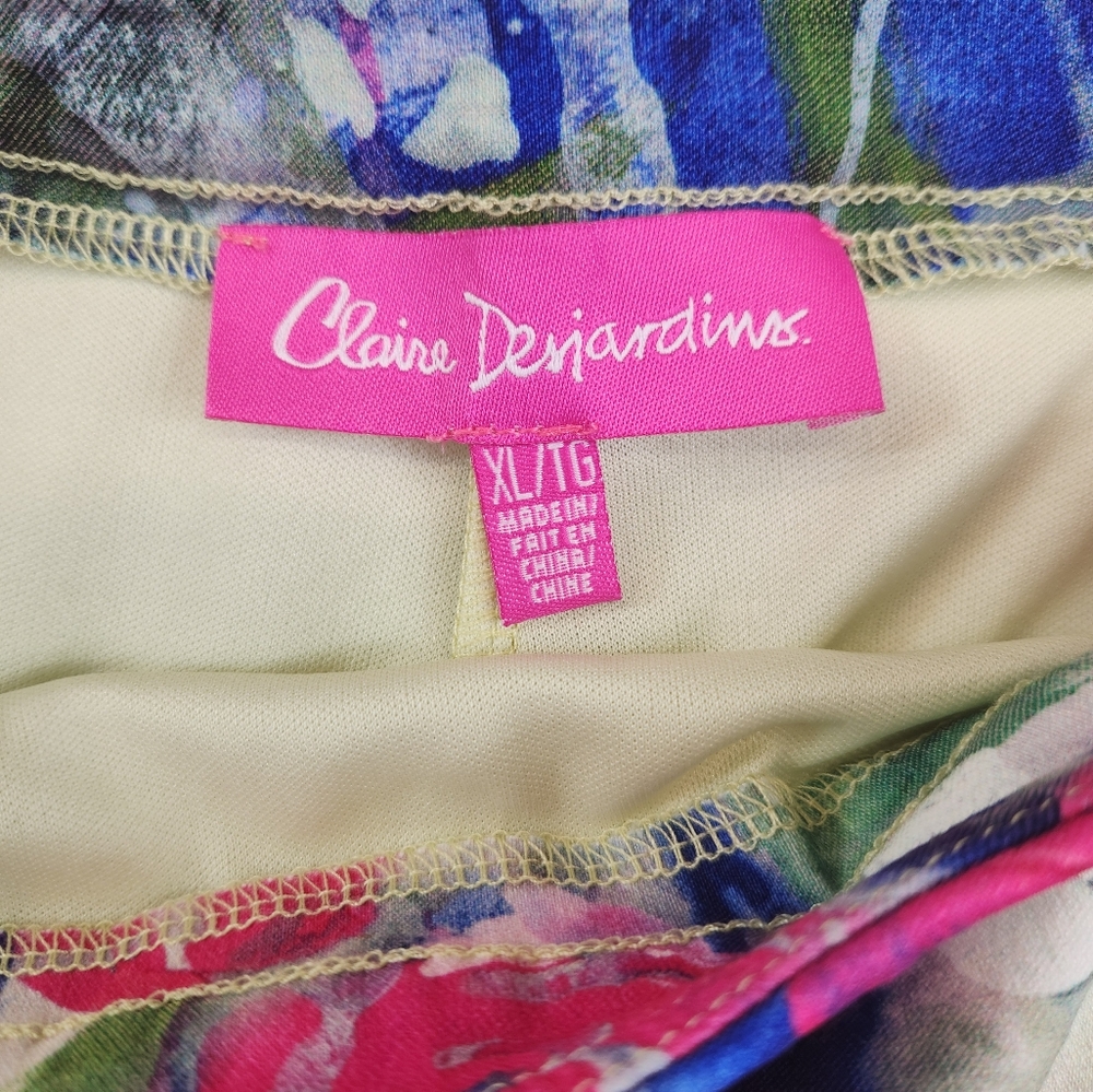 Anthropologie Claire Desjardins Skort Sz XL Print Golf Tennis Athletic Artsy - Picture 3 of 5